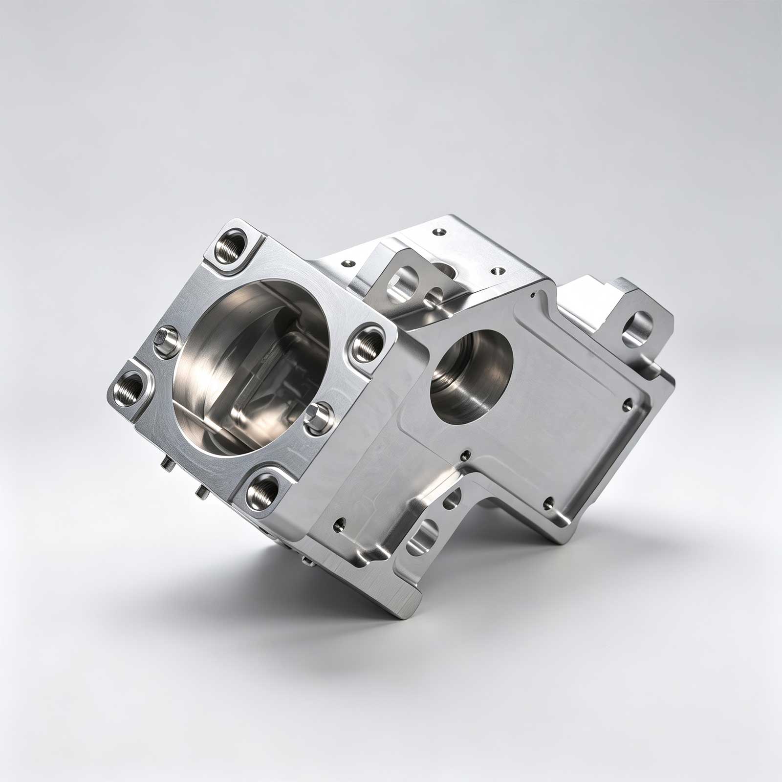 CNC Machining – Optical Main Body Components, Natural Finish